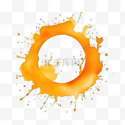 石英表机芯图片_抽象橙色水彩泼漆染色背景圈