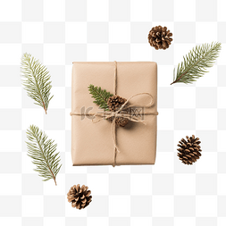 和品日标签素材图片_圣诞假期零废纸礼品盒包装带标签