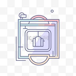 建筑物的轮廓图片_现代线性图案与建筑物的图片 向