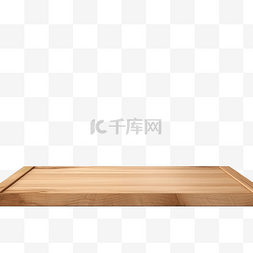 木桌前景木桌顶部前视图 3d 渲染