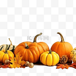 花色背景图片_南瓜的秋季装饰感恩节或万圣节与