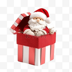 礼品盒里的圣诞老人
