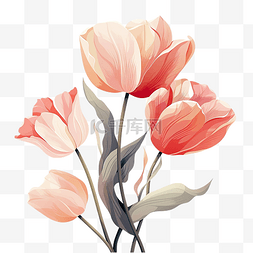 植物花卉图片_植物魅力平面色彩郁金香花卉艺术