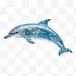 海底海豚图片_海豚在背景上与生成人工智能隔离