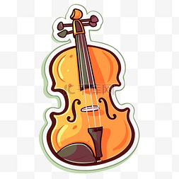 大提琴图片_可爱的小矢量小提琴贴纸 izgitli