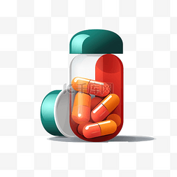 醫學背景图片_最小风格的胶囊药盒插图