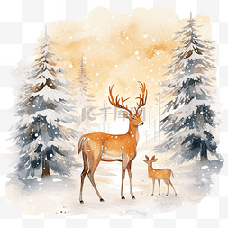 北欧鹿树图片_圣诞节快乐