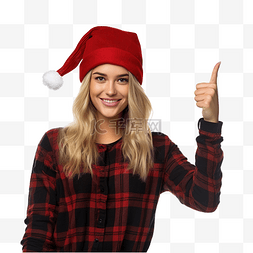 戴尔硬盘容量图片_戴着圣诞帽的女孩在孤立的白色上