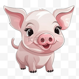 动物玩具背景图片_猪脸动物卡通