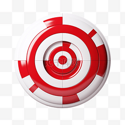 红色靶心图片_红色和白色目标 3d 渲染