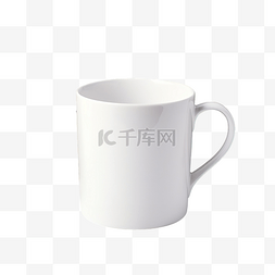 空白白瓷咖啡杯