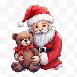 熊海图片_圣诞老人和熊