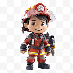 消防队员图片_3D卡通消防员人物生成ai