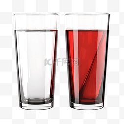 3d 渲染饮料杯 3d 渲染红色和黑色