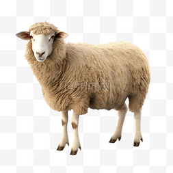 羊孤立 3d 渲染