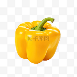 辣椒黄色图片_黄色甜椒透明背景食物对象