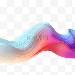 3d 渲染多彩多姿的流动抽象虹彩波