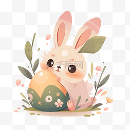 可爱的兔子复活节涂鸦
