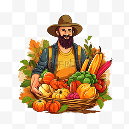 生态水果图片_秋季种植生态水果和蔬菜的农民