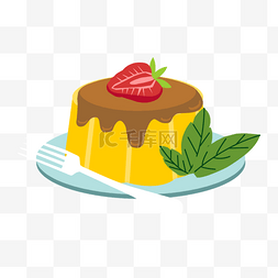 黄色奶油的蛋糕图片_果冻布丁黄色的