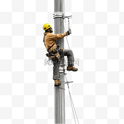 电工电线杆图片_电线杆上的电力线工