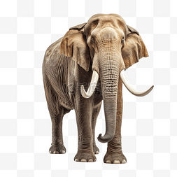复古大象图片_猛犸象孤立的背景