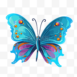 蝴蝶图片剪贴画彩色蝴蝶是在白色