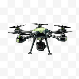 无人机概念图片_无人机相机四轴飞行器平面图