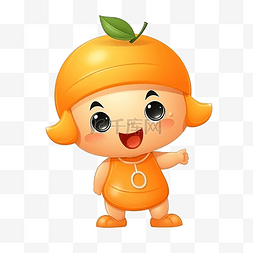 婴儿橙色卡通