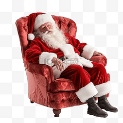正宗的圣诞老人睡在圣诞节装饰的