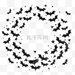 翅膀人物剪影图片_与蝙蝠的快乐万圣节假期概念