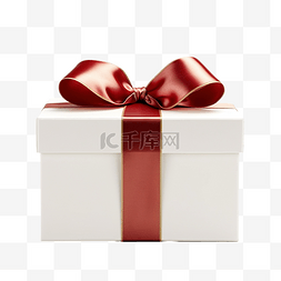 礼盒子打开图片_经典优雅的开放空白色礼盒，用红