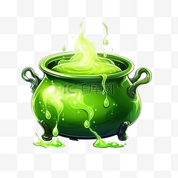 绿色派派图片_装有神奇绿色药水的大锅
