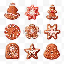 微笑的饼干人图片_姜饼饼干冬季糖果和圣诞假期糖果