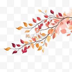 加拿大树叶图片_树枝飘落的树叶 PNG 插图