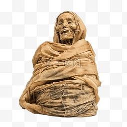 埃及灰姑娘图片_木乃伊塞在白色背景的石棺里