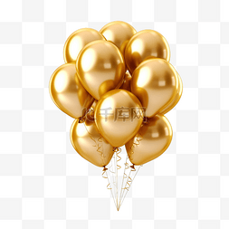 生日氣球派對图片_金气球生日快乐庆祝活动