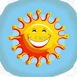 太阳辐射图片_太陽微笑 向量
