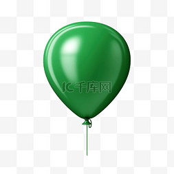 绿色3D氦气球