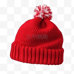 圣诞帽 红色针织帽，适合在圣诞