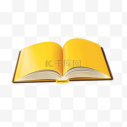 一本黄色封面的书的插图