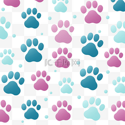 狗爪子图案宠物主题非常适合打印