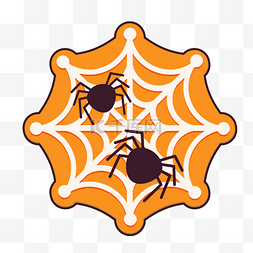 蜘蛛网橙色万圣节