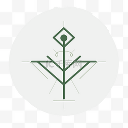 绿化平面素材图片_几何排列的树的插图 向量