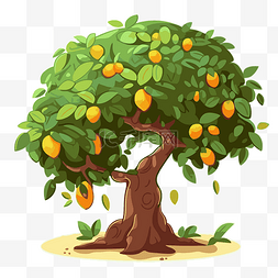 柠檬树上图片_芒果樹 向量