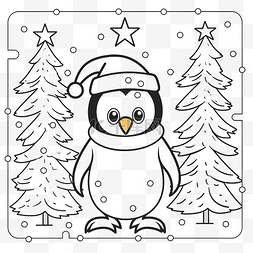 企鹅游戏企鹅图片_儿童点对点圣诞拼图