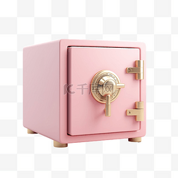 简单的粉色保险箱