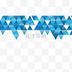 彩色抽象三角形边框图片_三角形形状抽象几何边框商务蓝色