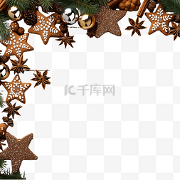 id在桌子上图片_圣诞边框，木桌上有装饰和复制空