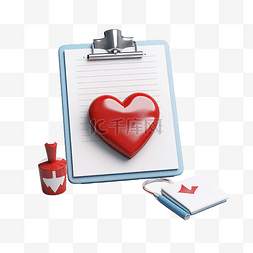 心脏除颤插图图片_3d 最小年度健康检查概念健康保险